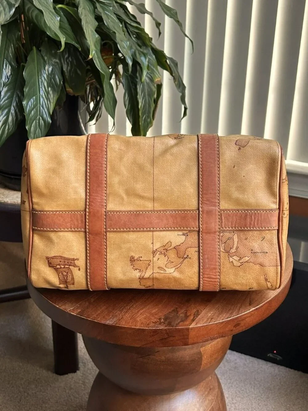 ALVIERO MARTINI Geo Classic Boston Bag, Honey Tan